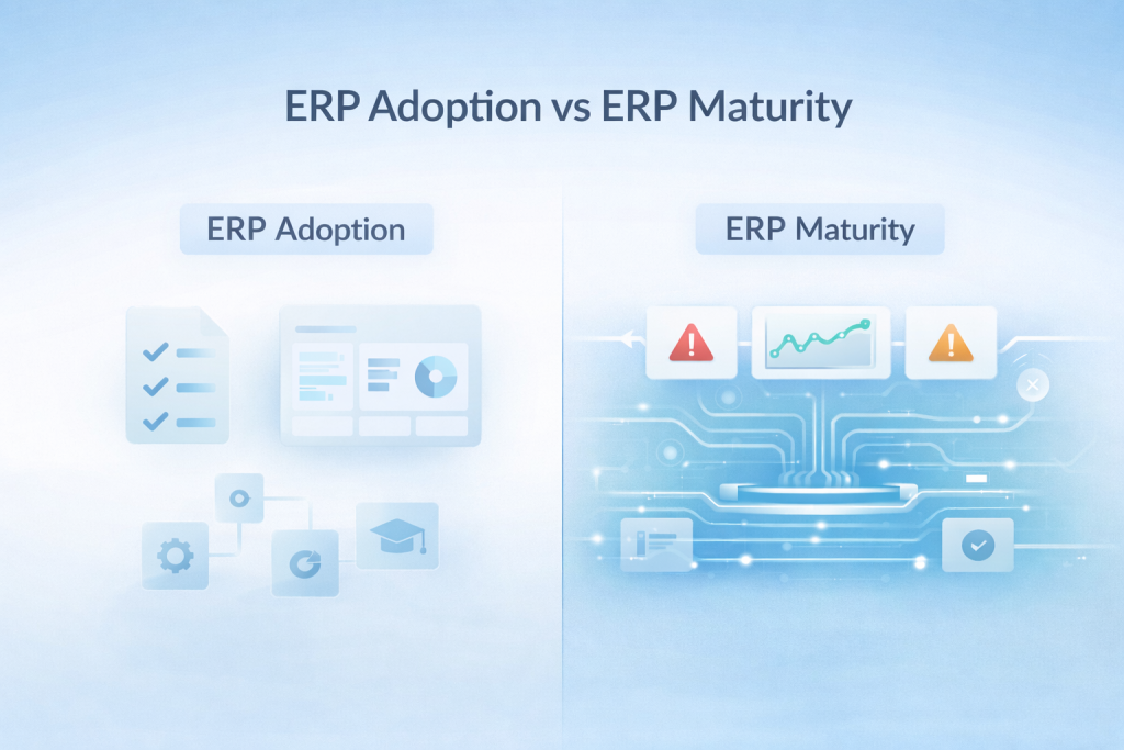 Comparison between basic ERP adoption and mature ERP systems in universities