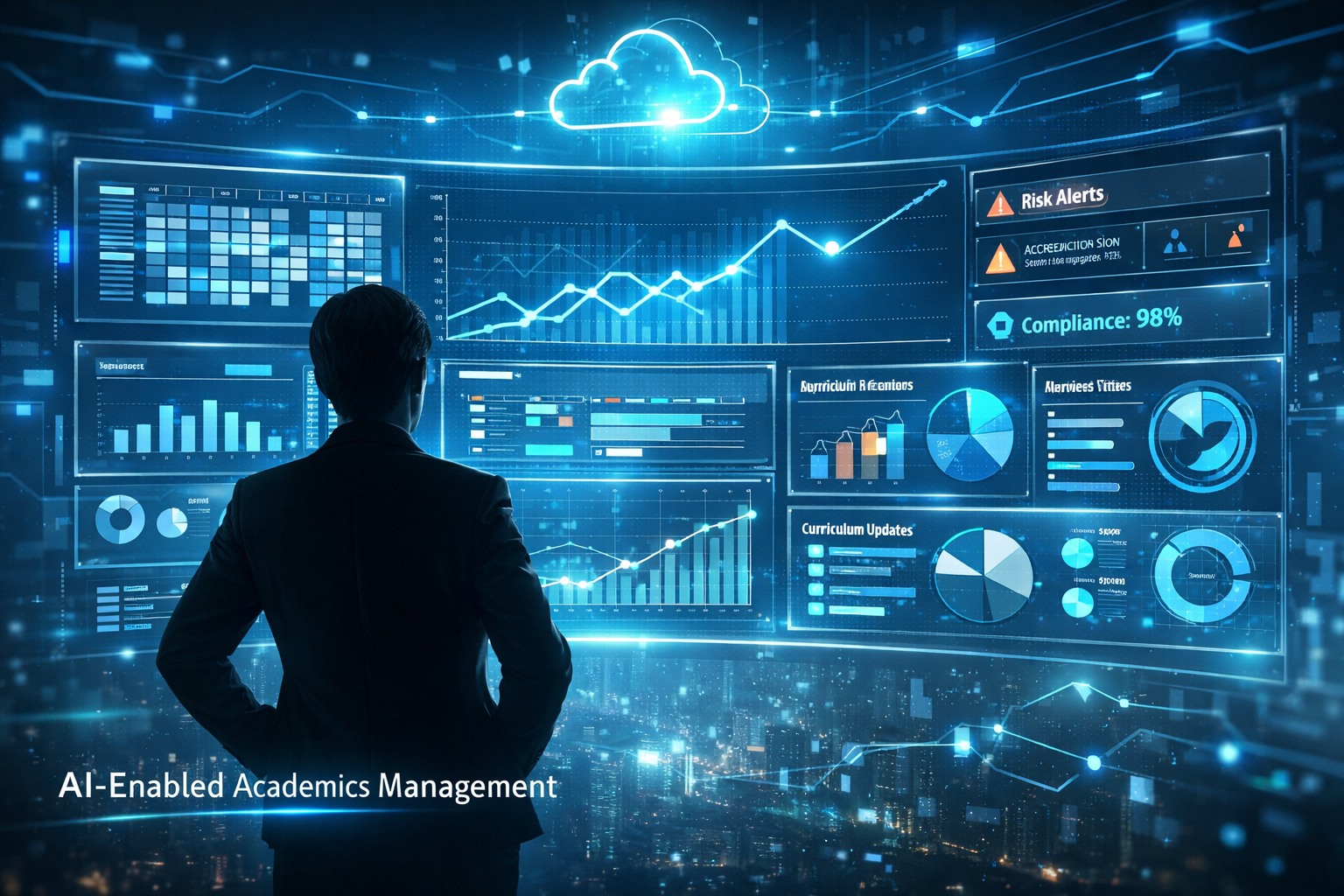 AI-enabled Academics Management dashboard inside cloud-based Education Management System (EMS) for universities