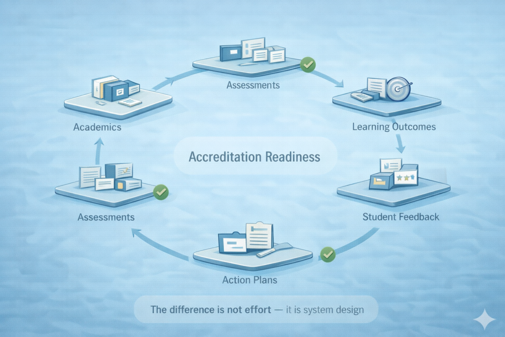 Continuous academic governance loop supporting ongoing NAAC accreditation readiness